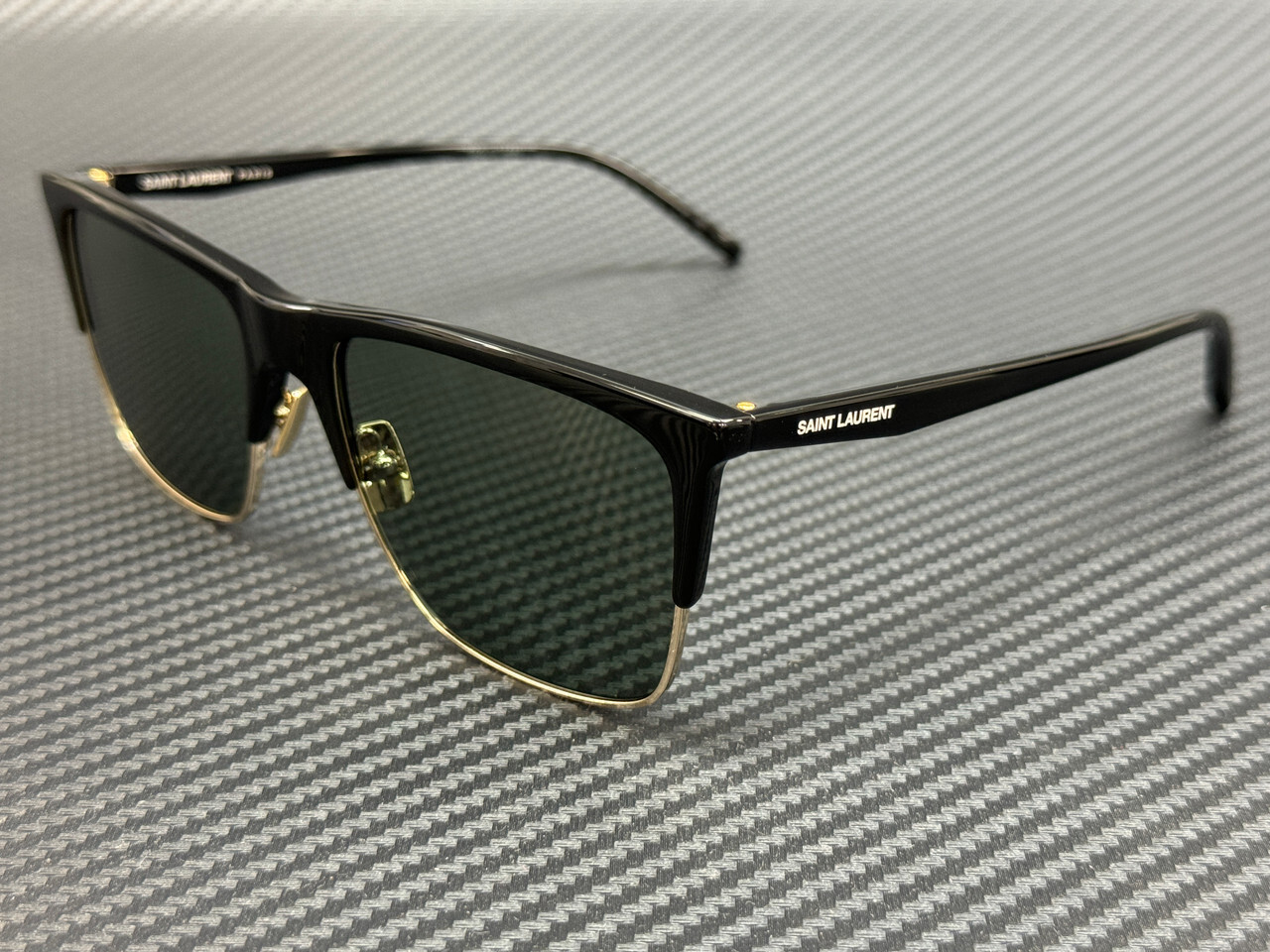 Occhiali da sole SAINT LAURENT SL 768 001 nero verde unisex grandi 57 mm