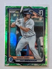 2024 Bowman Chrome Max Anderson Lunar Glow Refractor #BCP-128 Detroit Tigers