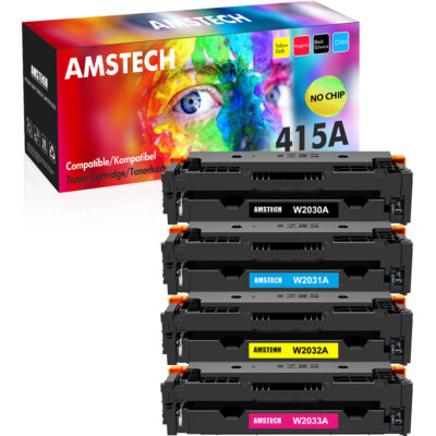 XXL Toner für HP 415A W2030A Color LaserJet Pro MFP M479FDW FDN M454DW M/K Chip