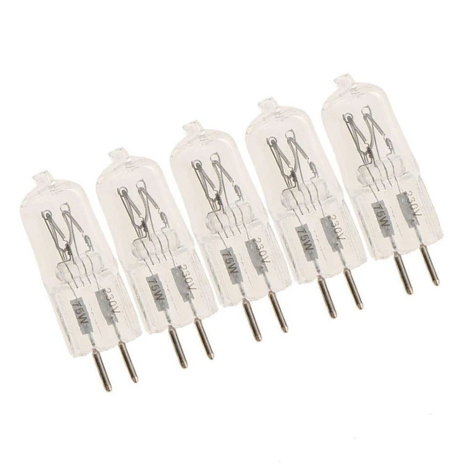 5x Halogen Bulb G4 230V 75W Warm White Lamp Dimmable G5.3 Pen Base Lamp - Image 4 of 4