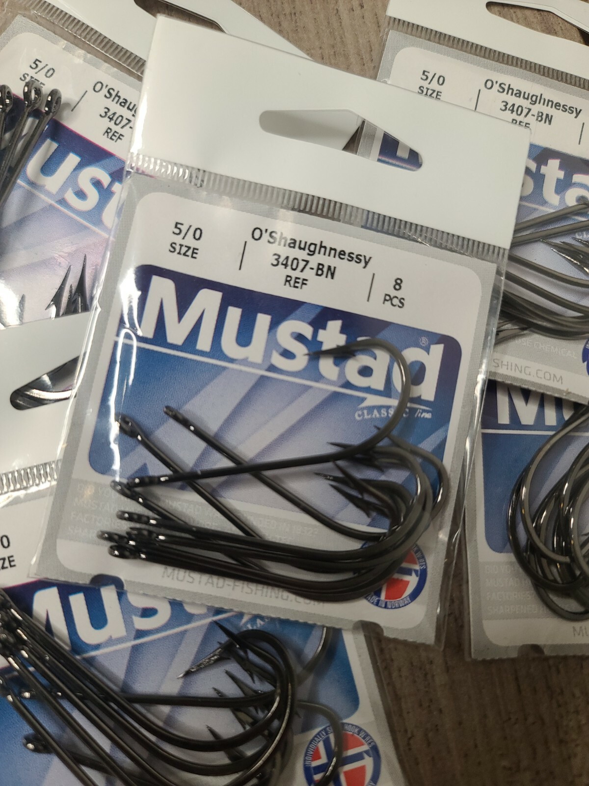 Mustad Streamer Fishing Hooks - Size 1/0, O'Shaughnessy 34011, 25 Pack