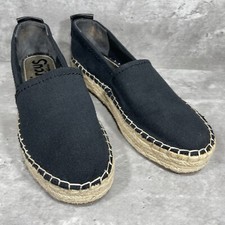 Circus by Sam Edelman Platform Espadrilles Black Slip On Women's Size 8.5 M