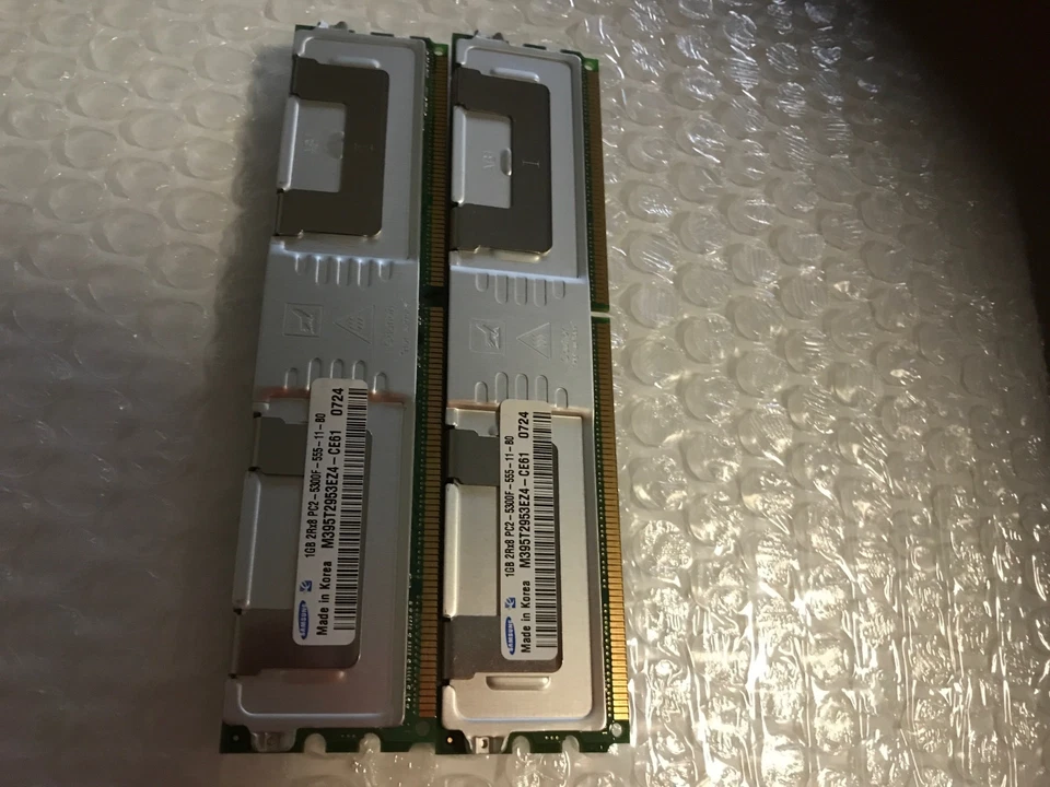 2GB IBM Samsung PC2-5300F DDR2 2Rx8 RAM 4 HP DL360 DL380 ML350 ML370 (2 X 1GB) - Image 4 of 4