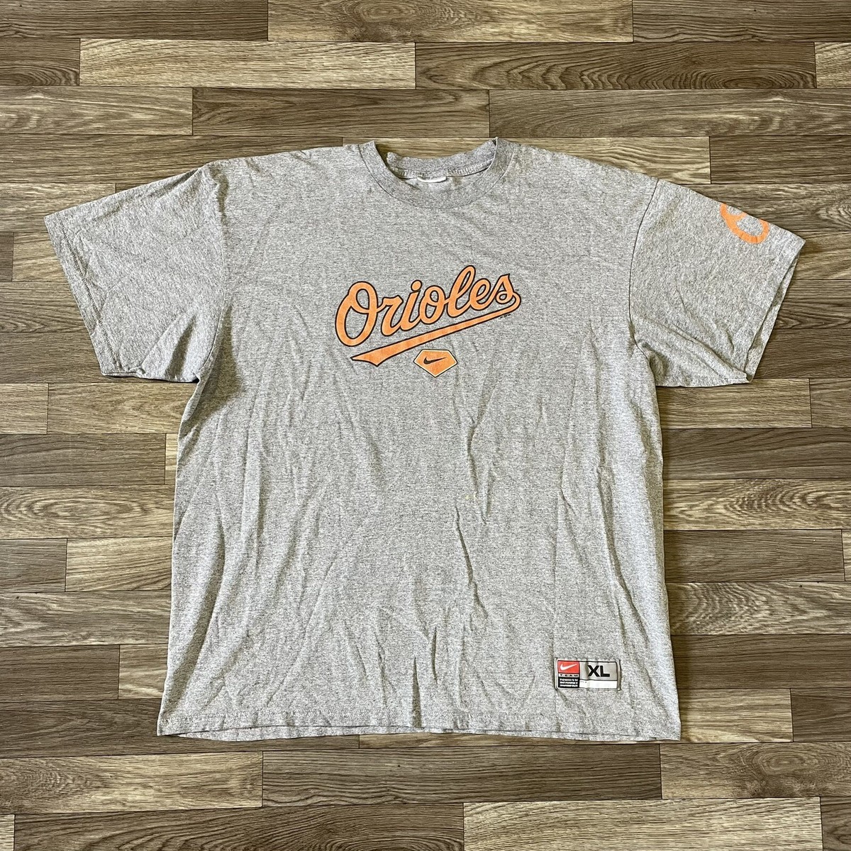Vintage Nike Baltimore Orioles Shirt Men's XL Solid Gray Center