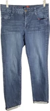 Ooh La La Sasson Jeans Women’s Straight Leg Hustle Med Wash Folded Cuff Size 8