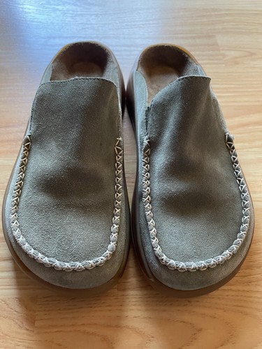 Tatami Birkenstock L7 M5 Green Suede Leather Clog Mule EUC - Picture 2 of 14