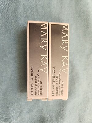 **TWO**Mary Kay Creme LIPSTICK ICY PEACH Discontinued Very Rare!