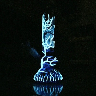 10'' Luminous Heavy Glass Hookah Water Pipe Bong Smoking Bong With ICE catcher