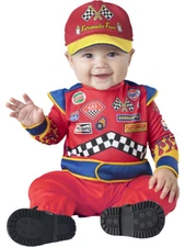 Child's Lil Burning Rubber Racecar Driver Baby Costume Large 18-24 Months