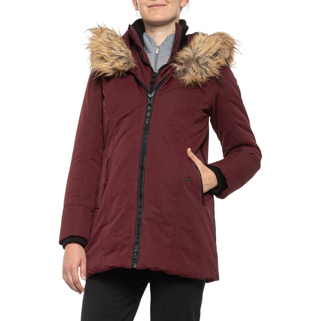 NWT Point Zero Canada Women's Zip Front Hooded Insulated Jacket Parka