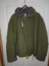 Vintage 1980s Golden Fleece Sherpa Lined Jacket Size 58 Olive
