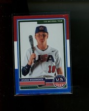 2023 Panini USA Baseball Stars and Stripes Red White Blue #40 Joshua Woodworth