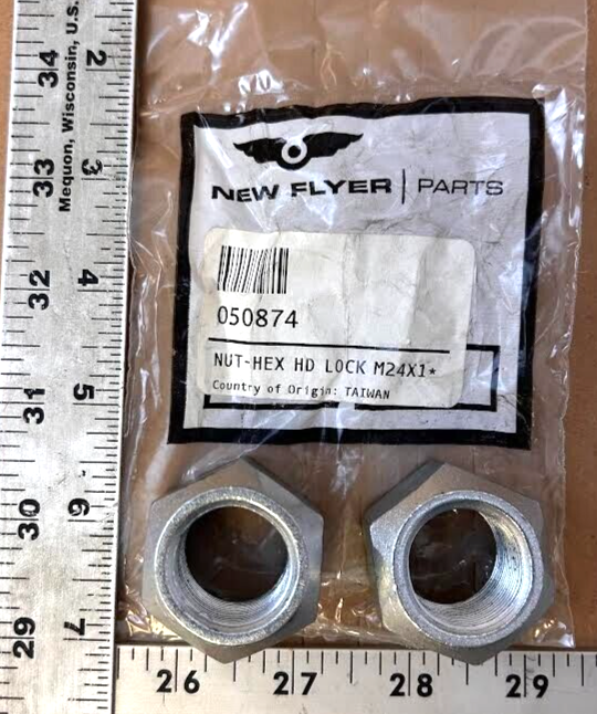 New Flyer 050874 Nut - HEX HD LOCK M24X1 (Pack of 2) | eBay
