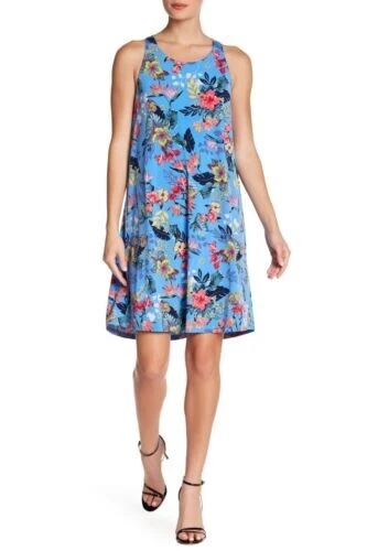 VETEMENTS Philosophy Apparel Abito a tubino stampato floreale scollo a scoop senza maniche medio nuovo con etichette