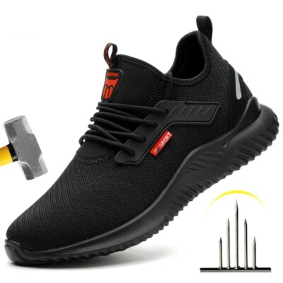 Sicherheitsschuhe Mesh Leicht Stahlkappe Arbeitsschuhe Sneaker Sportliche Herren