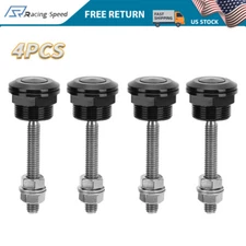  4X Universal Push Button Quick Release Hood Bonnet Pins Lock Clip Bumper Latch 