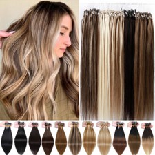 THICK 100 Remy Human Hair Extensions Micro Loop Tips Ring Bead ASP BALAYAGE 1G