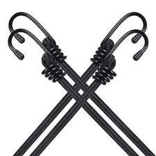 8mm HEAVY DUTY BLACK MARINE GRADE BUNGEE CORD Tarp Tie Down Strap 12-20-24-30-40