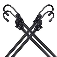 8mm HEAVY DUTY BLACK MARINE GRADE BUNGEE CORD Tarp Tie Down Strap 12-20-24-30-40