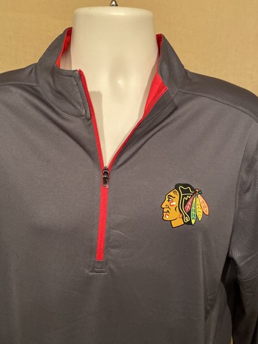 Men’s Small S Chicago Blackhawks Hockey 1/4 Zip Dry Wick Shirt New With Tags - Picture 7 of 12