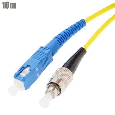 10M FC/UPC to SC/UPC Fiber Optic Single-Mode Simplex Optical Patch Cable Cord