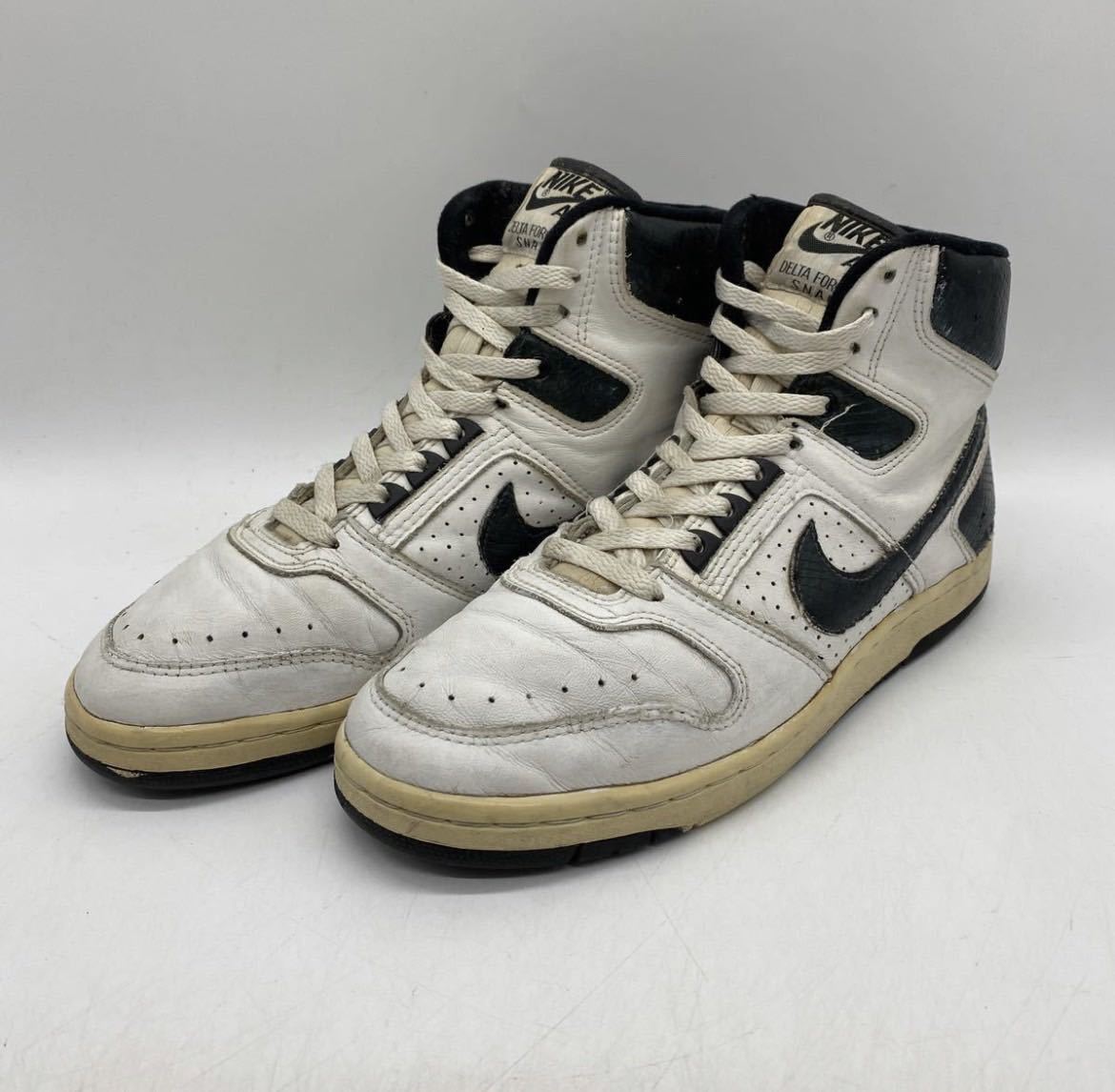 NIKE DELTA FORCE AC SNAKE WHITE x METALLIC NAVY US10.5 1987