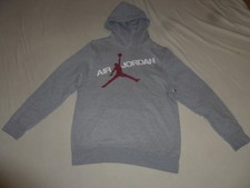 MICHAEL AIR JORDAN FLIGHT SWEATSHIRT PULLOVER SIZE XL BULLS 23 JUMPMAN MENS GREY