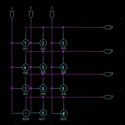 Módulo de teclado de teclado de interruptor de 12 teclas matriz 3x4 para MCU Arduino 4x3 EE. UU. - Imagen 6 de 7