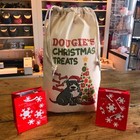 Personalised Dog Santa Sack Cute Puppy- Dougie Doggy Design