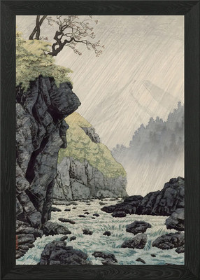 Ukiyo e Evening In Venice Framed Wall Art Poster Canvas Print Picture