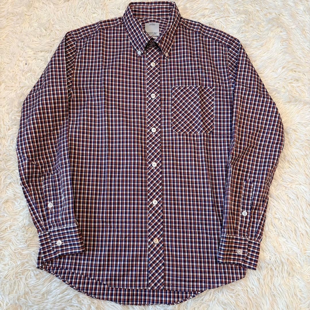 Visvim Checkered Button-Down Long Sleeve Shirt Si… - image 1
