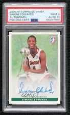 2005 Rittenhouse WNBA Auto WNBA Champion Simone Edwards PSA 9 MINT Auto 0kb5