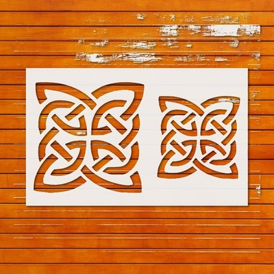 Reusable Celtic Square Stencil Template for Wall Art & DIY Crafts - StencilAir