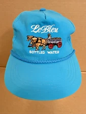 Vintage Le Bleu Bottled Water Adjustable Yupoong Snapback Hat Dominican Republic