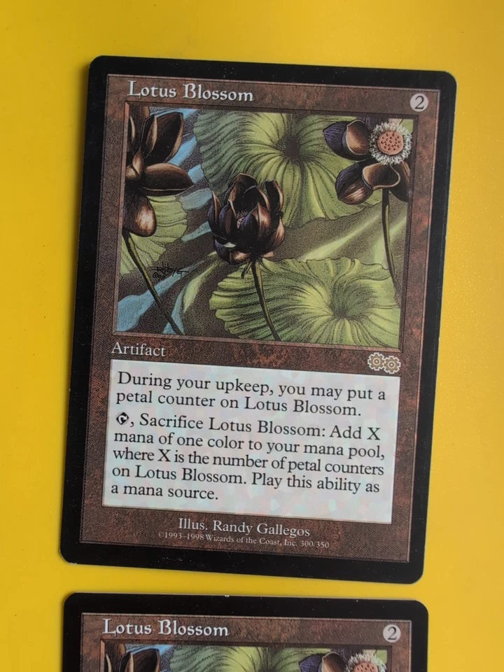 Lotus Blossom x2 Rare Artifact  MTG Card. Urza's Saga. Old Vintage - Image 3 of 4