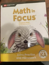 Extra Practice and Homework Volume A Grade K (Math in Focus) - paperback Hou...