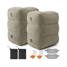 Maliton Inflatable Travel Foot Rest Pillow for Travel on Air Train Car Toddler