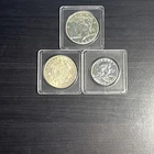 1963 Franklin Half Dollar 1921 MORGAN Dollar 1924 PEACE Dollar 3 coin lot!