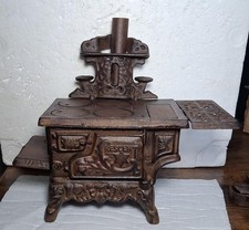 Cook Stove Mini Pots Pans Cast Iron Home Office Display