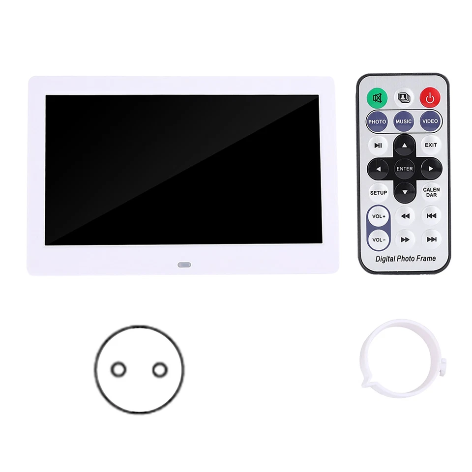 10 HD Screen Digital Photo Frame Alarm Clock MP3/4 Movie Player (White ) - Image 4 of 4