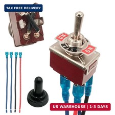 Momentary Reverse Polarity Switch 12V 30A DPDT 4-Pin ON -Off- ON Toggle Swit
