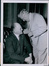 1939 Senators Warren Austin & Pat Mccarran Fight Against Bill Vintage Photo 6x8