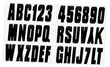 Series 350 Factory Matched 3-Inch Boat  PWC Registration Number Solid Black
