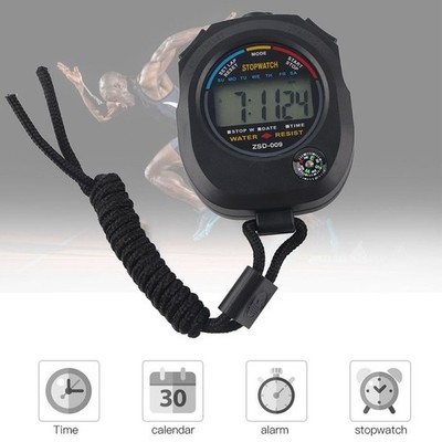 2 PCS Multifunctional Handheld Digital LCD Stopwatch Timer for Sports/Running