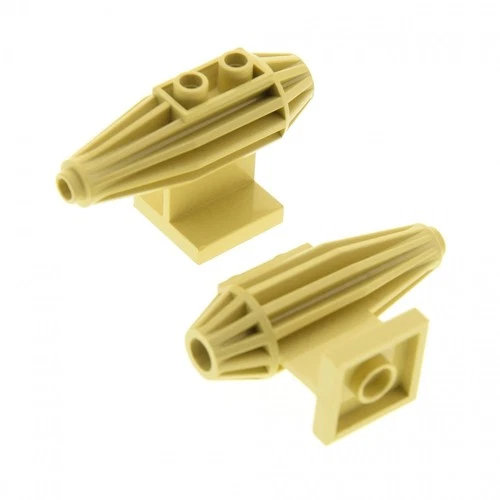 2x Lego Turbine Engine 2x2 Beige Base Plate Nozzle Star Wars Set 7110 30358