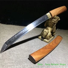 Japan Short Sword Samurai Wakizashi Katana Sharp Blade /Clay Tempered T10 Steel