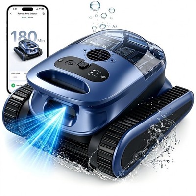 2026 SAT 30 Cordless Robotic Pool Vacuum Cleaner Wall-Climbing & Waterline Clean