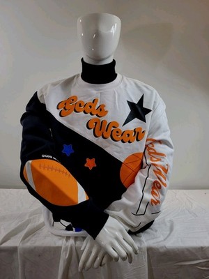 GCDS Men s White Large   Logo Printed  Crew Neck Sweatshirt $460