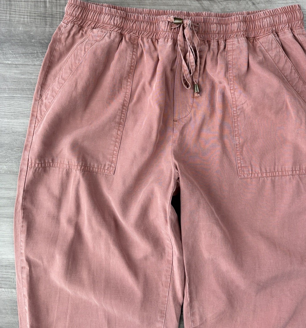 Thread And Supply Muted Red Drawstring Joggers Si… - image 4