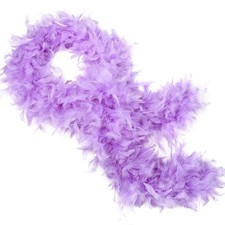 THARAHT Lavender Chandelle Turkey Feather Boa 2 Yards 2 Yard-40g,